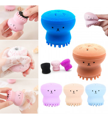 Pinceau nettoyant pour le visage en silicone Octopus