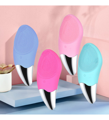 Brosse de nettoyage du visage en silicone électrique